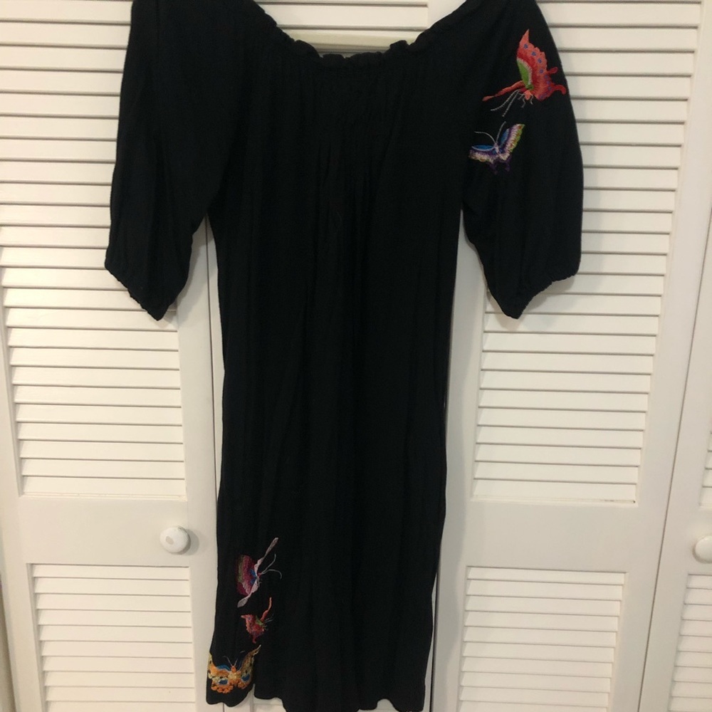 JWLA Black Embroidered Butterfly Dress - Picture 3 of 4